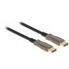 Delock HDMI kabel Zástrčka HDMI-A 20 m černá, stříbrná 84038 8K UHD, pozlacené kontakty HDMI kabel