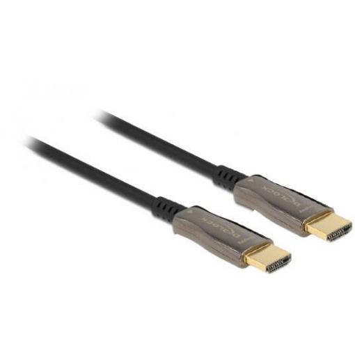 Delock HDMI kabel Zástrčka HDMI-A 20 m černá, stříbrná 84038 8K UHD, pozlacené kontakty HDMI kabel