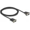 Delock sériový kabel [1x D-SUB zásuvka 9pólová - 1x D-SUB zásuvka 9pólová], 2 m, černá