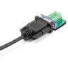 Delock sériový kabel [1x D-SUB zástrčka 9pólová - 1x D-SUB zástrčka 9pólová], 0.5 m, černá