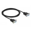 Delock sériový kabel [1x RS232 zásuvka - 1x RS232 zásuvka ], 10 m, černá