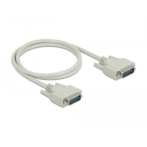 Delock sériový kabel [1x D-SUB zástrčka 15pólová - 1x D-SUB zástrčka 15pólová], 1 m, béžová