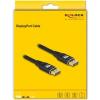 Delock DisplayPort kabel Konektor DisplayPort 3 m černá 80622 8K UHD, pozlacené kontakty, třížilový stíněný Kabel DisplayPort