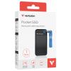 Verbatim Pocket 1 TB, externí SSD disk, USB-C™ (USB 3.2 Gen 2), černá, modrá
