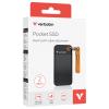 Verbatim Pocket 2 TB, externí SSD disk, USB-C™ (USB 3.2 Gen 2), černá, oranžová