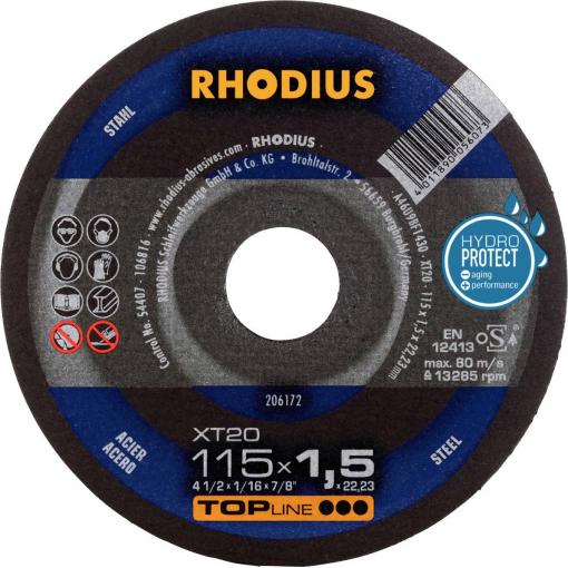 Rhodius 206172 řezný kotouč rovný 115 mm 1 ks ocel