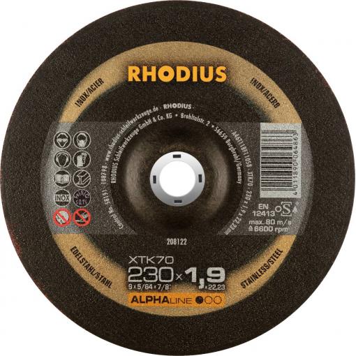 Rhodius 208122 řezný kotouč lomený 230 mm 1 ks nerezová ocel, ocel