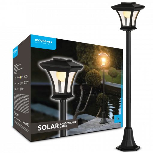 Svítidlo solární ML-GS200 LED Zahradní lampa 120cm, černé