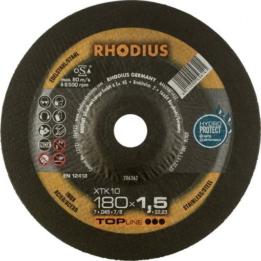 Rhodius XT10 206262 řezný kotouč lomený 180 mm 1 ks nerezová ocel, ocel