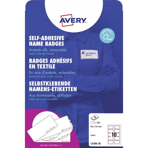 Avery-Zweckform L4786-20 štítek se jménem Kennzeichnungsetiketten (š x v) 85 mm x 50 mm 200 ks