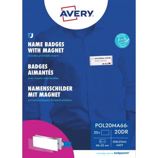 Avery-Zweckform POL20MA66-20DR štítek se jménem (š x v) 68 mm x 22 mm 20 ks