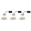 Paulmann 92406 Nova Coin LED vestavné svítidlo, LED, 6 W, zlatá (matná), sada 3 ks