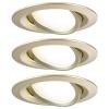Paulmann 92406 Nova Coin LED vestavné svítidlo, LED, 6 W, zlatá (matná), sada 3 ks