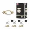 Paulmann 92406 Nova Coin LED vestavné svítidlo, LED, 6 W, zlatá (matná), sada 3 ks