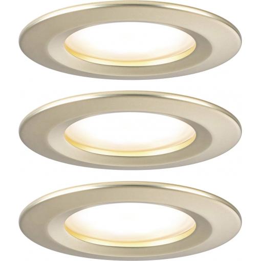 Paulmann 92407 Nova Coin LED vestavné svítidlo, LED, 6 W, zlatá (matná), sada 3 ks