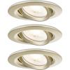 Paulmann 92408 Nova Coin LED vestavné svítidlo, LED, GU10, 6 W, zlatá (matná), sada 3 ks