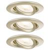 Paulmann 92408 Nova Coin LED vestavné svítidlo, LED, GU10, 6 W, zlatá (matná), sada 3 ks