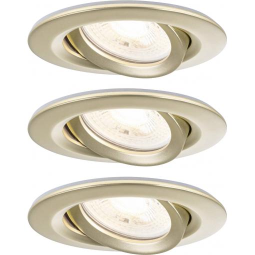 Paulmann 92408 Nova Coin LED vestavné svítidlo, LED, GU10, 6 W, zlatá (matná), sada 3 ks