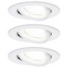 Paulmann 92455 Nova Coin LED vestavné svítidlo, LED, 2.8 W, bílá (matná), sada 3 ks