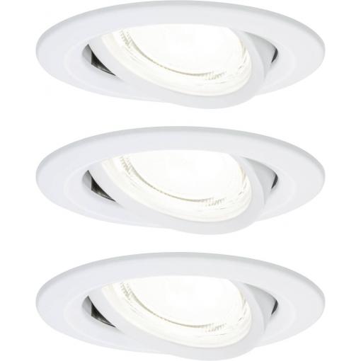 Paulmann 92455 Nova Coin LED vestavné svítidlo, LED, 2.8 W, bílá (matná), sada 3 ks