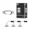 Paulmann 92456 Nova Coin LED vestavné svítidlo, LED, 2.8 W, železo (kartáčované), sada 3 ks
