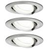 Paulmann 92456 Nova Coin LED vestavné svítidlo, LED, 2.8 W, železo (kartáčované), sada 3 ks