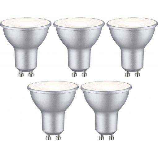 Paulmann 29235 LED Energetická třída (EEK2021) E (A - G) GU10 žárovka 4.9 W teplá bílá (Ø x v) 51 mm x 54 mm 5 ks