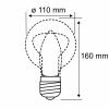 Paulmann 29259 LED E27 kulatý tvar 4 W jantar (Ø x v) 110 mm x 160 mm 1 ks