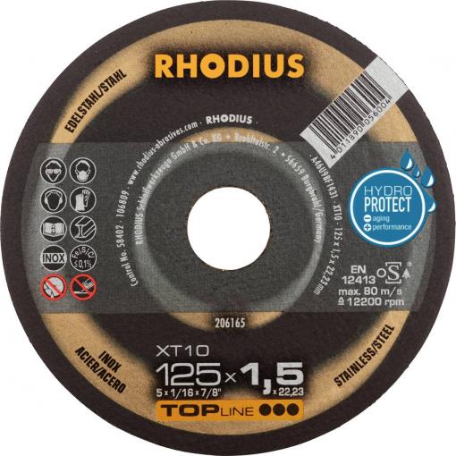 Rhodius XT10 206165 řezný kotouč rovný 125 mm 1 ks nerezová ocel, ocel