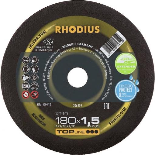 Rhodius 206259 řezný kotouč rovný 180 mm 1 ks nerezová ocel, ocel