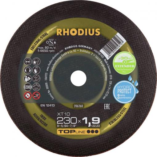 Rhodius 206260 řezný kotouč rovný 230 mm 1 ks nerezová ocel, ocel