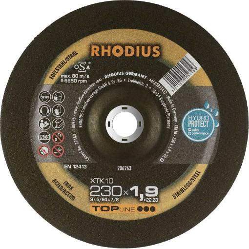 Rhodius XT10 206263 řezný kotouč lomený 230 mm 1 ks nerezová ocel, ocel