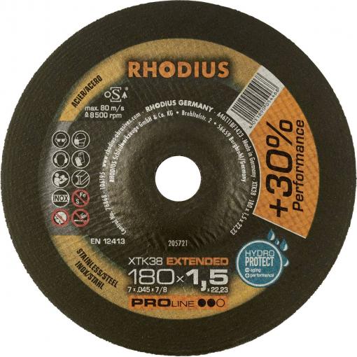 Rhodius 205721 řezný kotouč lomený 180 mm 1 ks nerezová ocel, ocel