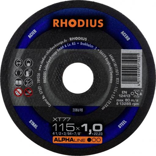 Rhodius 208698 řezný kotouč rovný 115 mm 1 ks ocel
