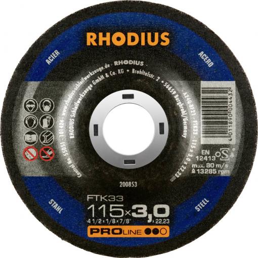 Rhodius 200853 Řezný kotouč 115 mm 1 ks ocel