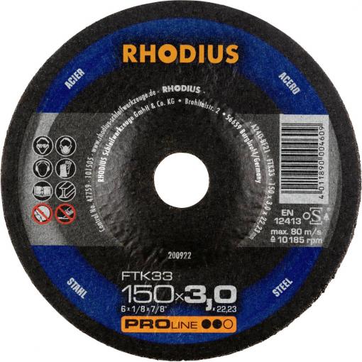 Rhodius 200922 Řezný kotouč 150 mm 1 ks ocel