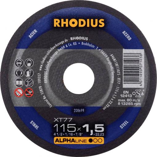 Rhodius 208699 řezný kotouč rovný 115 mm 1 ks ocel