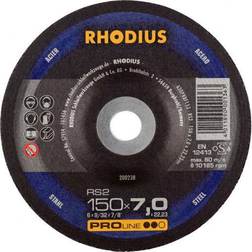 Rhodius 200238 Ohrubovací kotouč Průměr 150 mm Ø otvoru 22.23 mm ocel 1 ks