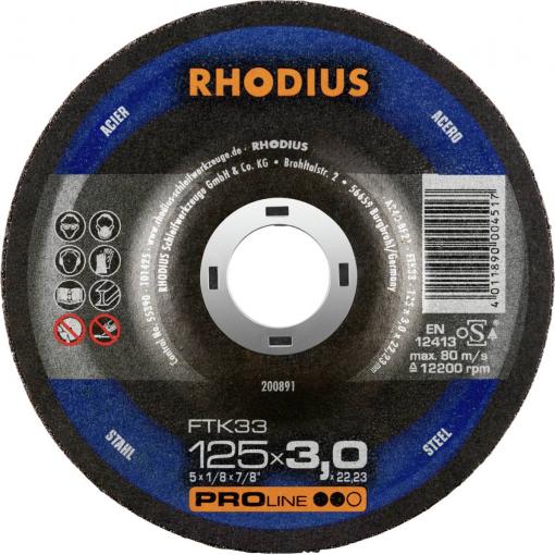 Rhodius 200891 řezný kotouč lomený 125 mm 1 ks ocel