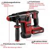 Einhell Professional TP-HD 18/28 Li BL+4 (1x3,0Ah+) -aku vrtací kladivo 18 V 3 Ah Li-Ion