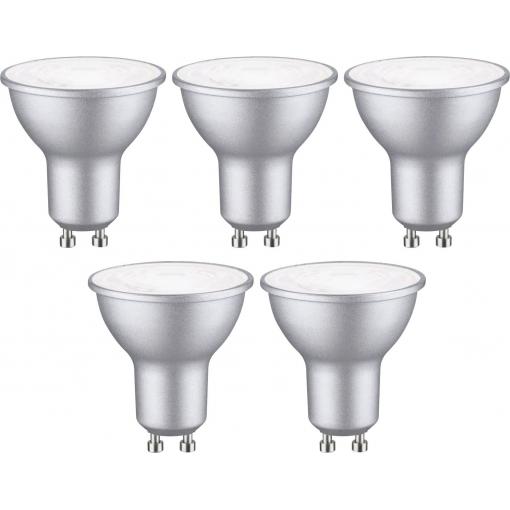 Paulmann 29236 LED Energetická třída (EEK2021) E (A - G) GU10 žárovka 4.9 W neutrální bílá (Ø x v) 51 mm x 54 mm 5 ks