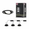 Paulmann 92457 Nova Coin LED vestavné svítidlo, LED, 2.8 W, černá (matná), sada 3 ks