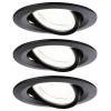 Paulmann 92457 Nova Coin LED vestavné svítidlo, LED, 2.8 W, černá (matná), sada 3 ks