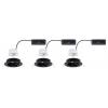 Paulmann 92457 Nova Coin LED vestavné svítidlo, LED, 2.8 W, černá (matná), sada 3 ks