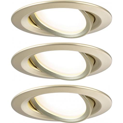 Paulmann 92404 Nova Coin LED vestavné svítidlo, LED, 6 W, zlatá (matná), sada 3 ks