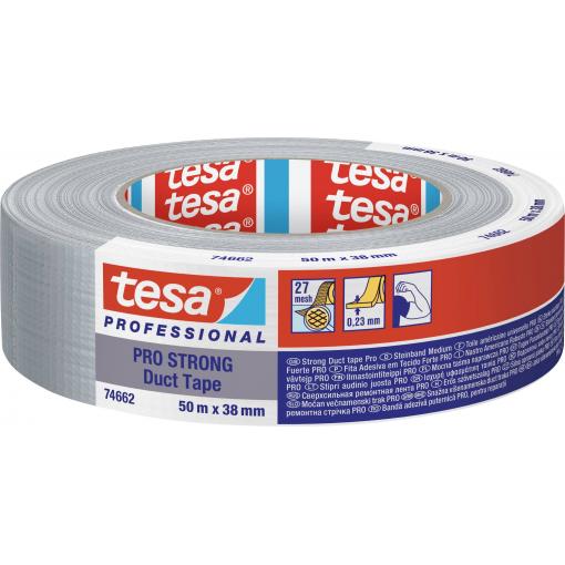 tesa Duct Tape Pro-Strong 66462-00004-00 instalatérská izolační páska šedá (d x š) 50 m x 38 mm 1 ks