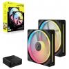 Corsair LX140-R RGB iC PC větrák s krytem černá (š x v x h) 140 x 140 x 20 mm