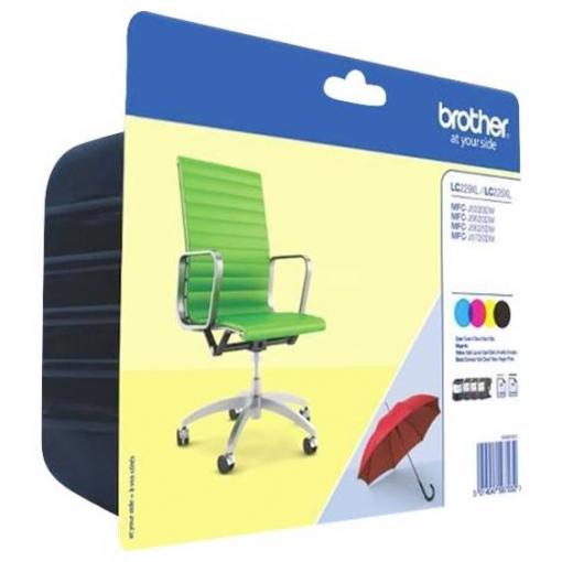 Brother Ink LC229XLVALBP originál kombinované balení černá, azurová, purppurová, žlutá LC229XLVALBP