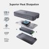 Akasa AK-ENU4M2-01 Pouzdro pro SSD M.2 USB 4 40 GBit/s M.2 PCIe NVMe 2242, 2260, 2280 AK-ENU4M2-01