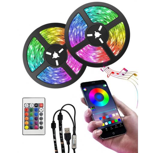 Smart RGB LED pásek Trixline TR-48W, 2× 2 m, 5 V DC
